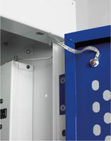 113-4510 RS PRO 5 Door Vented Mild Steel Blue Locker, 900 mm x 450 mm x 450mm