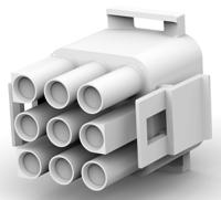 350720-4 TE Connectivity, Universal MATE-N-LOK Male Connector Housing, 6.35mm Pitch, 9 Way, 3 Row