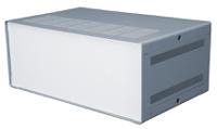 188-1336 RS PRO Grey Extruded Aluminium Enclosure, IP30, Grey Lid, 279 x 203 x 131mm