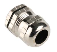 835-4112 RS PRO Metallic Nickel Plated Brass Cable Gland, M20 Thread, 6mm min., 12mm max., IP68