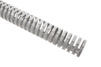 136-9919 RS PRO Grey Slotted Flexible Panel Trunking - Flexible Slot, W40 mm x D40mm, L0.5m, Polypropylene