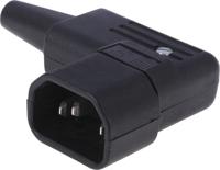 47330000 Schurter C14 Right Angle Cable Mount IEC Connector Male, 10A, 250 V