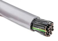 827-4313 RS PRO Control Cable, 25 Cores 0.75 mm² 18 AWG, Unscreened, 50 m, Grey Polyvinyl Chloride Sheath