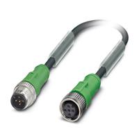 1681619 Phoenix Contact Male 5 way M12 to Female 5 way M12 Sensor Actuator Cable, 3m