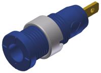 975455702 Hirschmann Test & Measurement Blue Female Banana Socket, 2mm Connector, Tab Termination, 10A, 1000V ac/dc, Gold Plating