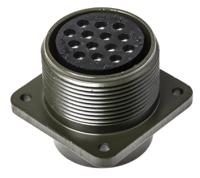 ms3102a-20-27s Amphenol Industrial, MS3102A, Copper Alloy 14 Way Box Mount MIL Spec Circular Connector Receptacle, Socket