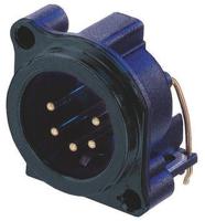 nc5mbh-b Neutrik Through Hole XLR Connector, Right Angle, Male, 50 V ac, 5 Way, Gold over Nickel Plating