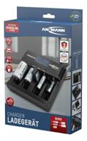 1001-0018-uk-520 Ansmann Powerline 5 Pro Battery Charger For NiCd, NiMH 9V, AA, AAA, C, D 4 Cell with AUS, EU, UK, USA plug