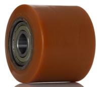 1537-cc LAG Orange Polyurethane Abrasion Resistant, High Load Capacity, Laceration Resistant, Non-Marking Trolley Wheel, 700kg