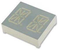 pdc54-11sykwa PDC54-11SYKWA Kingbright 2 Digit 14-Segment LED Display, CC Yellow 87 mcd RH DP 13.8mm