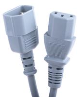 137-3353 RS PRO Straight IEC C13 Socket to Straight IEC C14 Plug Power Cord, 2m