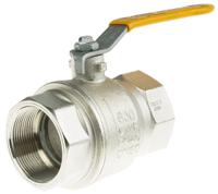 812-5283 RS PRO Nickel Plated Brass Full Bore, 2 Way, Ball Valve, Threaded, BSPT 2in, 40bar Operating Pressure