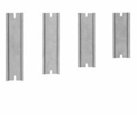 200-6728 RS PRO Unperforated DIN Rail, Top Hat Compatible, 122mm x 35mm x 7.5mm