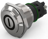 82-61622000b001 EAO 82 Series Push Button Switch, Latching, Panel Mount, 22.3mm Cutout, SPDT, 240V, IP65, IP67