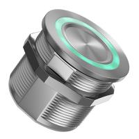 259-1151 RS PRO Illuminated Piezo Switch, Momentary (NO), SPST, IP69, Cable, 1A, -20 → +75°C Natural Aluminium