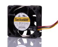 9wpa0612p4g001 Sanyo Denki San Ace 60W Series Axial Fan, 12 V dc, DC Operation, 53.7cfm, 11.16W, 930mA Max, IP68, 60 x 60 x 25mm