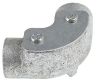 763-9210 RS PRO Inspection Elbow, Conduit Fitting, 20mm Nominal Size, Steel, Silver