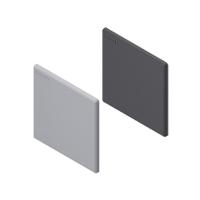 3842551047 Bosch Rexroth Black PP Cover Cap, 60 x 60mm 60 x 60 mm Strut Profile, 8mm Groove