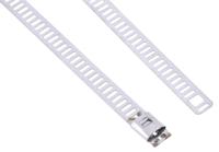 121-624 RS PRO Cable Tie, Ladder, 300mm x 7 mm, Metallic 316 Stainless Steel, Pk-100