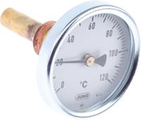 6080010163-818-913-12-104-46-46-50000 Jumo Immersion Dial Thermometer 0 → +120 °C, 608001/0163-818-913-12-104-46-46-50/000