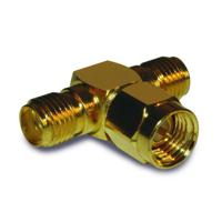 132217 Amphenol RF Coaxial Adapter SMA Plug to SMA 2 x Socket