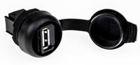1018840000 Weidmuller Straight, Panel Mount, Socket- Single Port Type A 2.0 IP65 USB Connector
