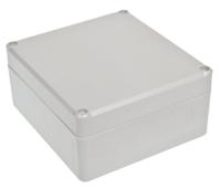 186-2259 RS PRO Grey ABS Enclosure, IP65, IK09, Grey Lid, 125.3 x 115.4 x 58.05mm