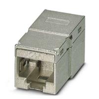 1041760 Phoenix Contact CUC-I-D1ZNI-S/R4GC8 Series 2-Port RJ45 Coupler, Cat6a, 360° Shielded