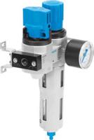 lfr-14-d-mini-kc Festo G 1/4 FRL Assembly, Manual Drain, 40μm Filtration Size - With Pressure Gauge