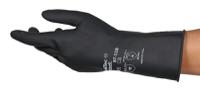 87118110 Ansell Alpha Tec 87-118 Black Natural Rubber Latex Work Gloves, Size 11, Latex, Natural Rubber Coating