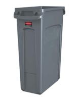 fg354060gray Rubbermaid Commercial Products Slim Jim 87L Grey Polyethylene Waste Bin
