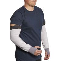 mastersleeve45b Lebon Protection MASTERSLEEVE/45/B Grey Reusable Elastane Protective Sleeve for Cut Resistant Use, 17.72in Length,