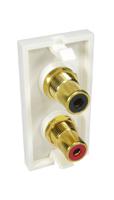 286-2969 RS PRO 25 mm 2 Way Female RCA Audio & Video Faceplate