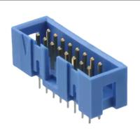2-1761605-5 TE Connectivity AMP-LATCH Series Right Angle Through Hole PCB Header, 14 Contact(s), 2.54 mm Pitch, 2 Row, Shrouded