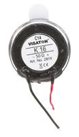 k-16-50ohm Visaton 50Ω 0.5W Miniature Speaker 16mm Dia. , 24mm Lead Length, 16 (Dia.) x 3.5mm