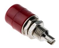 ibu401rt Schutzinger Red Female Banana Socket, 4 mm Connector, Solder Termination, 20A, 30 V ac, 60V dc, Nickel Plating