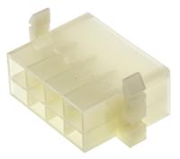 163008-0 TE Connectivity, AMP FASTIN-FASTON 8 Way Nylon 66 Crimp Terminal Housing, 6.35mm Tab Size, Natural