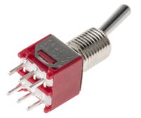 734-7191 RS PRO Toggle Switch, PCB Mount, On-(On), DPDT, Through Hole Terminal