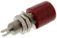 ibu401-red Schutzinger Red Female Banana Socket, 4 mm Connector, Screw Termination, 32A, 30 V ac, 60V dc, Nickel Plating