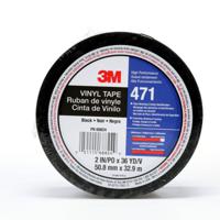 7100044330 3M 471 Black PVC 32.91m Hazard Tape, 0.14mm Thickness "471 Tape"