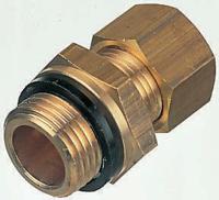 0101-08-10 Legris Brass Pipe Fitting, Straight Compression Coupler, Male G 1/8in to Female 8mm