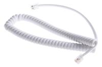 495-0448 RS PRO Male RJ9 to Male RJ9 Telephone Extension Cable, White Sheath, 2.5m
