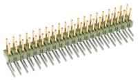 2-826634-0 TE Connectivity AMPMODU MOD II Series Right Angle Through Hole Pin Header, 40 Contact(s), 2.54 mm Pitch, 2 Row,