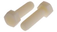 232-6890 RS PRO Plain Nylon, Hex Bolt, M12 x 40mm