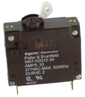 w67-x2q12-30 TE Connectivity Thermal Circuit Breaker - W67  Single Pole 277V ac Voltage Rating, 30A Current Rating