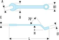 4116 Facom 41 Series Combination Spanner, 16mm, Metric, Double Ended, 200 mm Overall