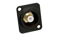 acjb-wht Amphenol Industrial Black Panel Mount RCA Socket, Gold, 75A
