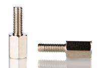 htsb-m4-10-7-2 Essentra Standoff, M4 Thread, 10mm Body, Brass, Male/Female