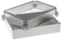 pc-200100-ht-enclosure Fibox MNX Series Grey Polycarbonate Enclosure, IP66, IP67, Smoked Transparent Lid, 255 x 180 x 100mm