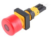 072371-q25lpv Eaton RMQ16 Series Pull Release Illuminated Emergency Stop Push Button, Panel Mount, 16mm Cutout, IP65